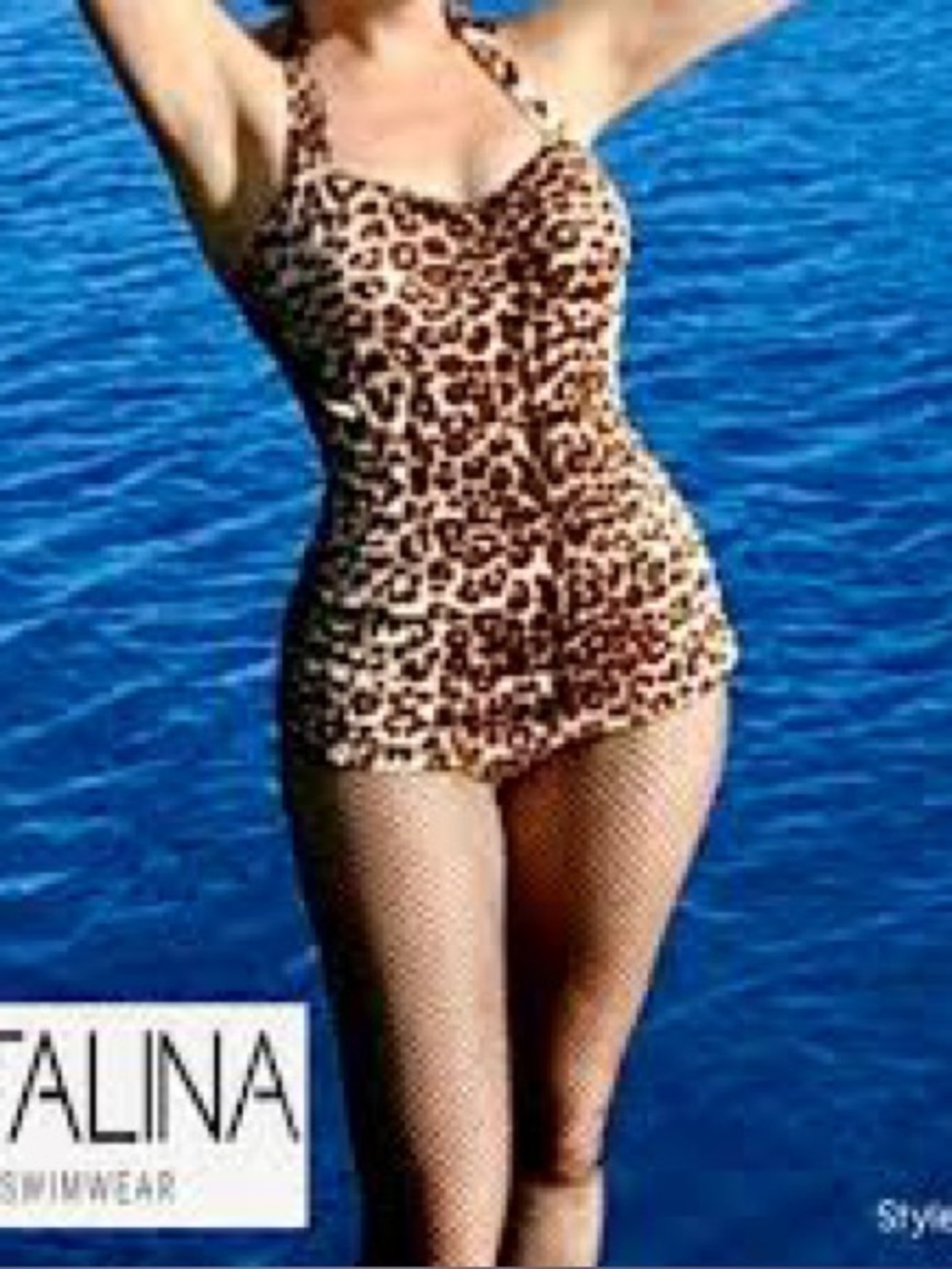 Suddenly Slim by Catalina leopard print one-piece swimsuit Size L (12-14)
